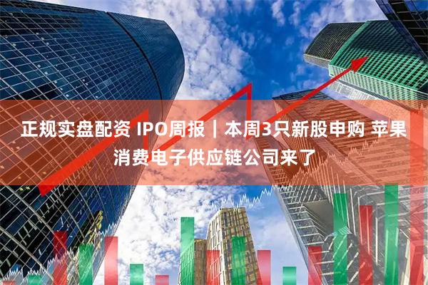 正规实盘配资 IPO周报｜本周3只新股申购 苹果消费电子供应链公司来了